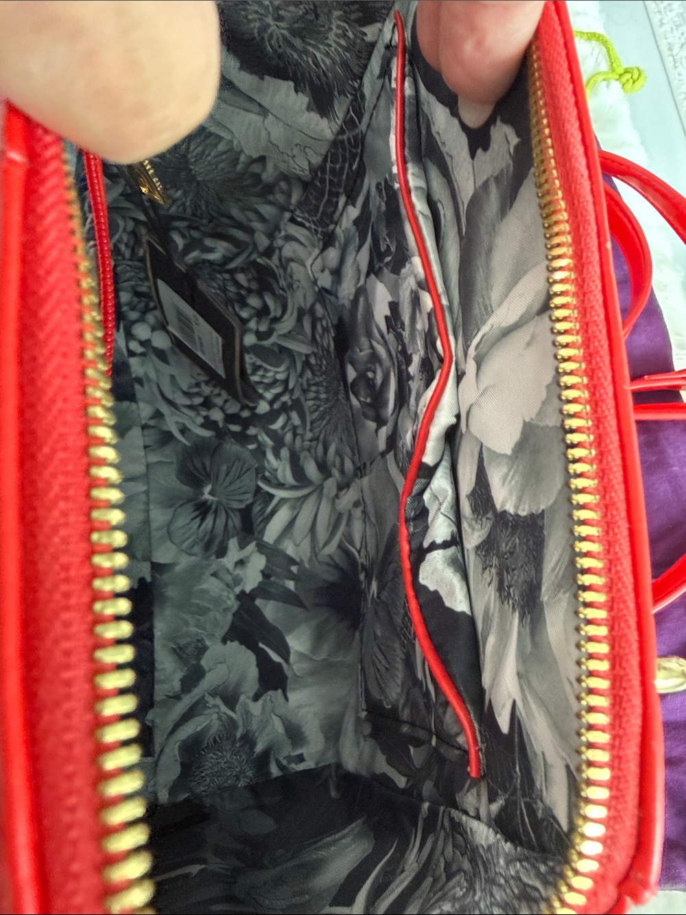 Ted Baker Petra Crystal Metal Bow Small Tote in Bright Red - Picture 13 of 17